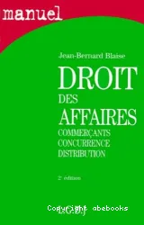 Droit des affaires commerçants concurrence distribution