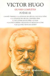 Victor Hugo - Oeuvres complètes - Poésie III