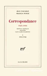 Correspondance 1923 - 1968
