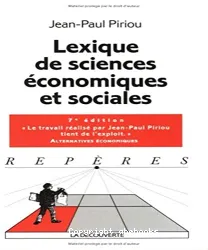 Lexique de sciences économiques et sociales