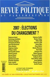 Revue politique et parlementaire. No 1044. Jul - Sep 2007