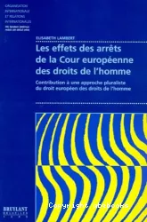 Les Effets des arrêts de la Cour européenne des droits de l'homme