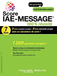 Score IAE-Message, 100 % réussite