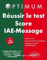 Réussir le test Score IAE-Message