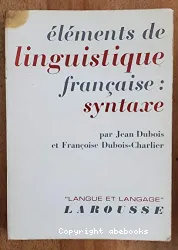 Eléments de linguistique française