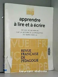 Apprendre à lire et à écrire