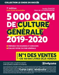 5000 QCM de culture générale 2019/2020